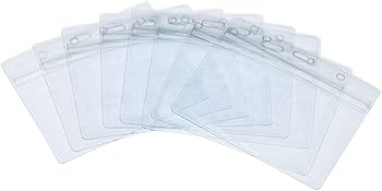 Amazon | Fushing 100個クリアネーム 名札IDカードホルダー